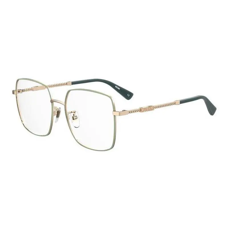 MOS615/G 0PEF 00 Gold/green 56mm Eyeglasses by Moschino