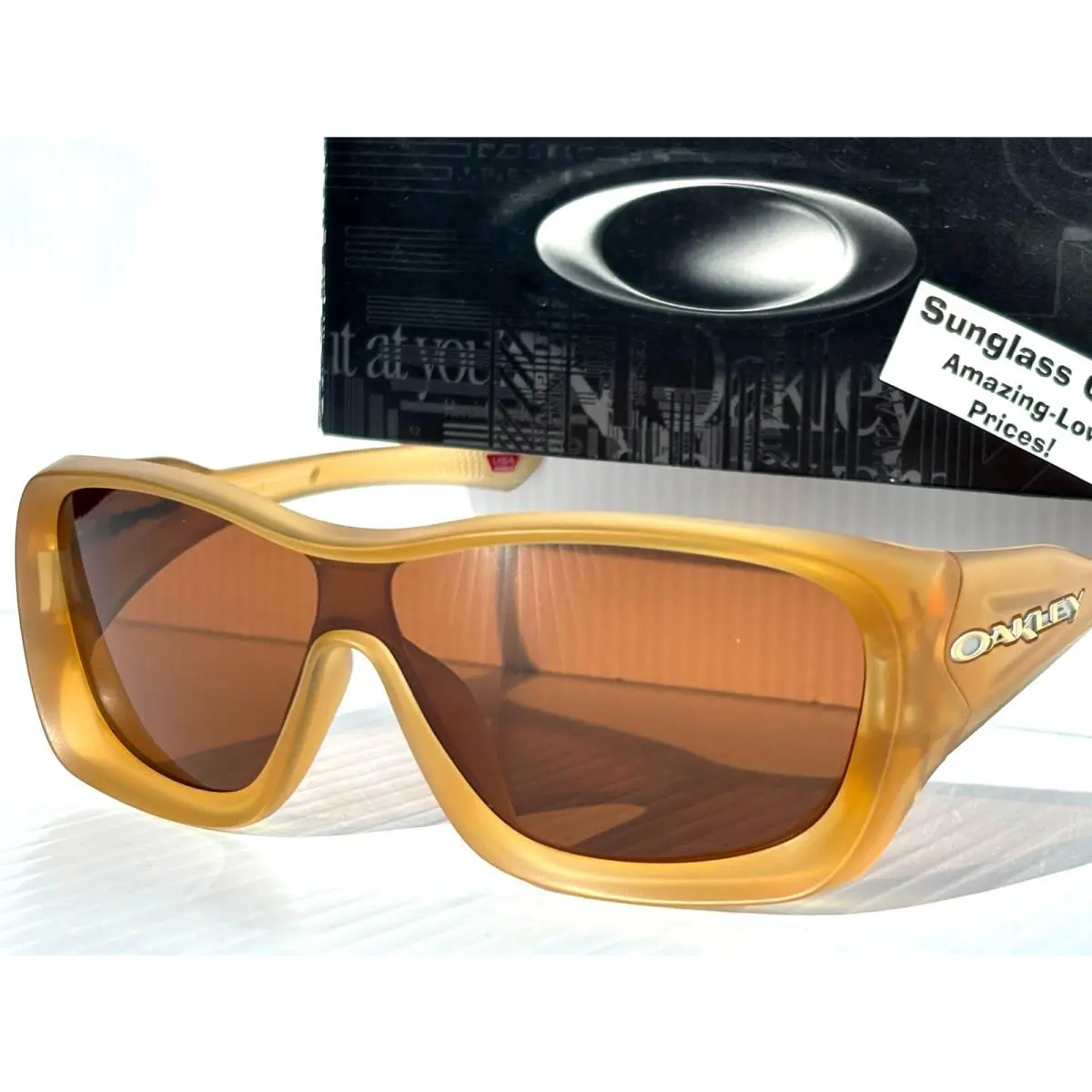 Oakley DE LA Salle Matte Trans Light Curry Prizm Tungsten Sunglass 9493-04