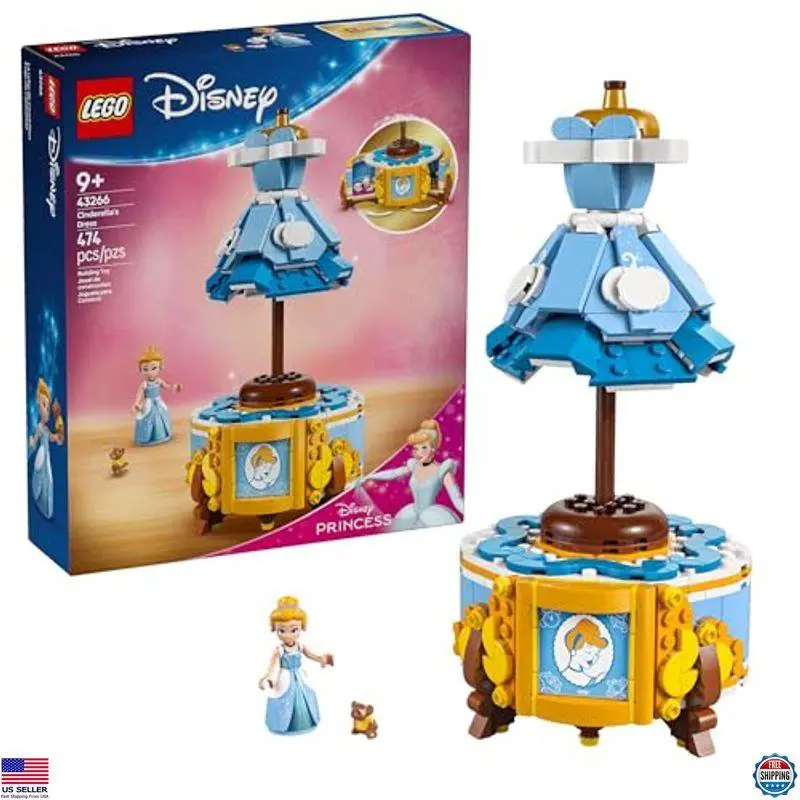 Lego Cinderella Dress Building Toy with Minidoll For Kids Ages 9+ - Disney Gift