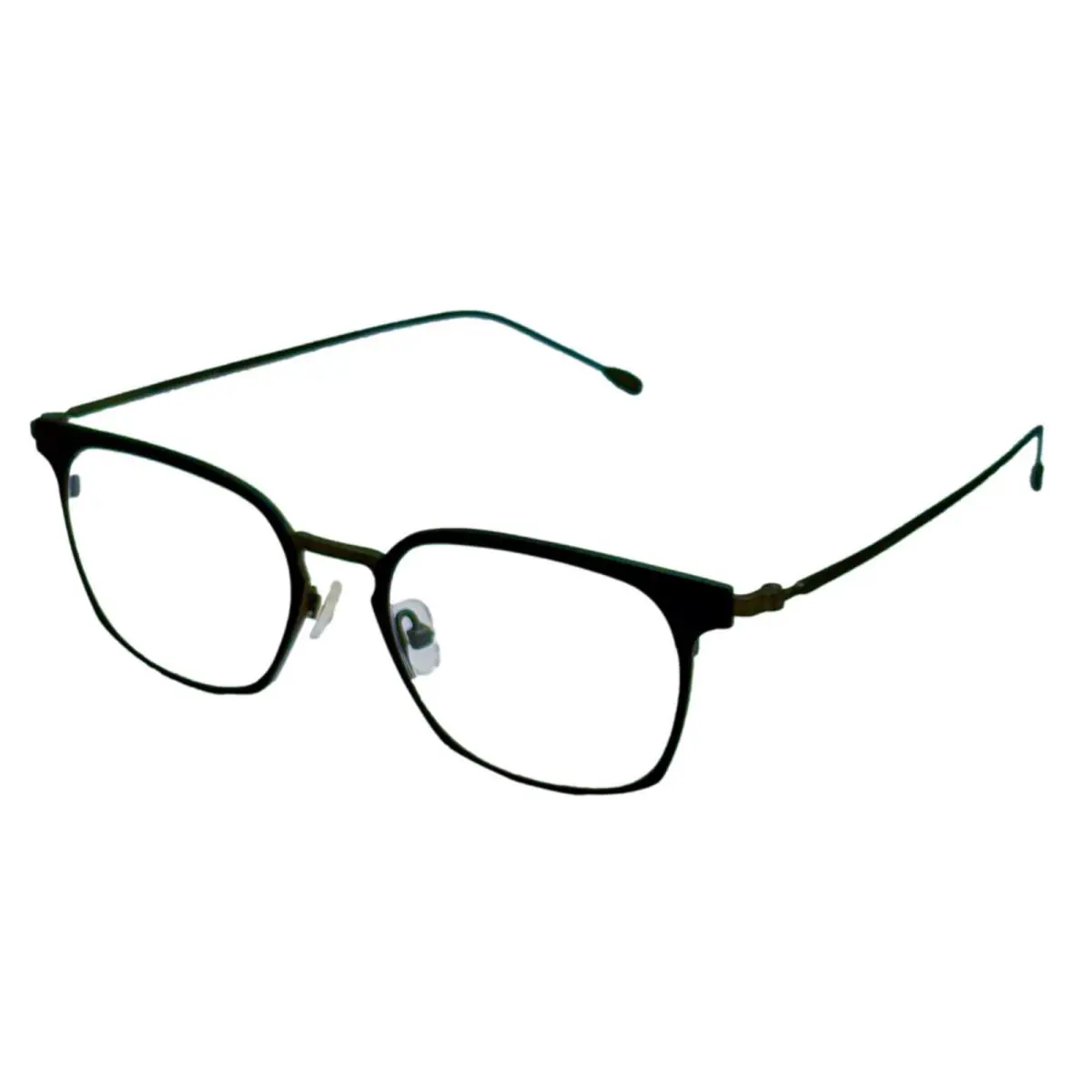 John Varvatos Mens Ophthalmic Eyeglass Soft Square Matte Navy Metal V161. 50mm