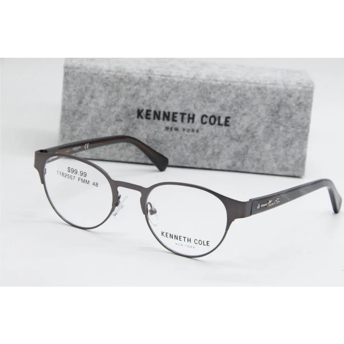 Kenneth Cole KC0249-3 009 Gunmetal Blue Eyeglasses W/case 48-19