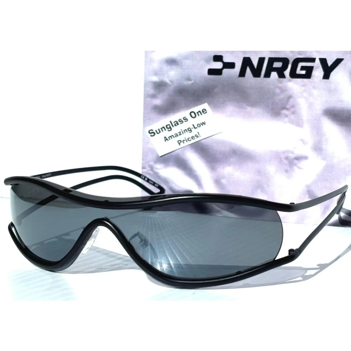 J Balvin  Nrgy Gravity Shiny Black Polarized Grey Lens Sunglass 6008 01 GY by Revo