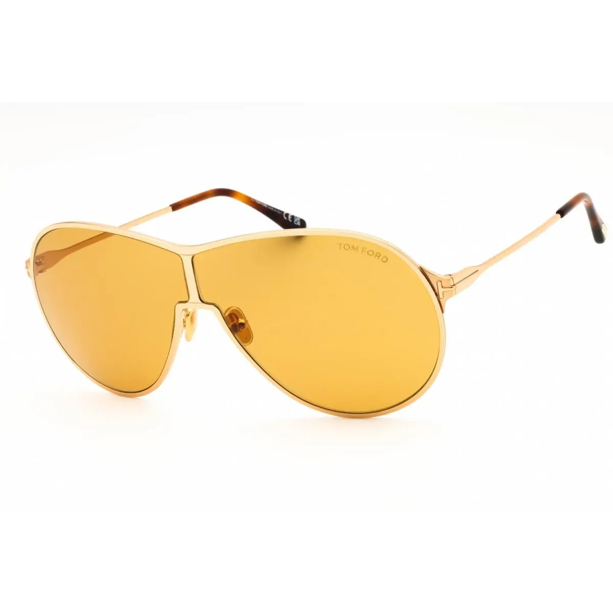 Gaia FT1174 30E Sunglasses Gold Frame Brown Lenses 71mm by Tom Ford