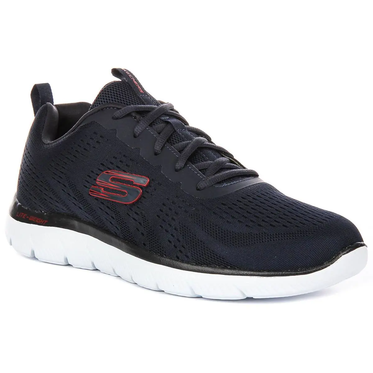 Skechers Summits Torre Vegan Comfort Slip In Mens Sneakers In Navy Red US 8 - 13 - Navy Red