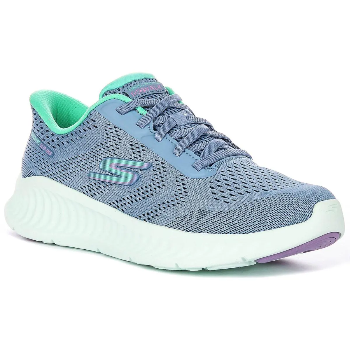Skechers Go Walk Now Vegan Sporty Relaxed Knit Mens Sneakers In Blue US 6 - 9 - Blue