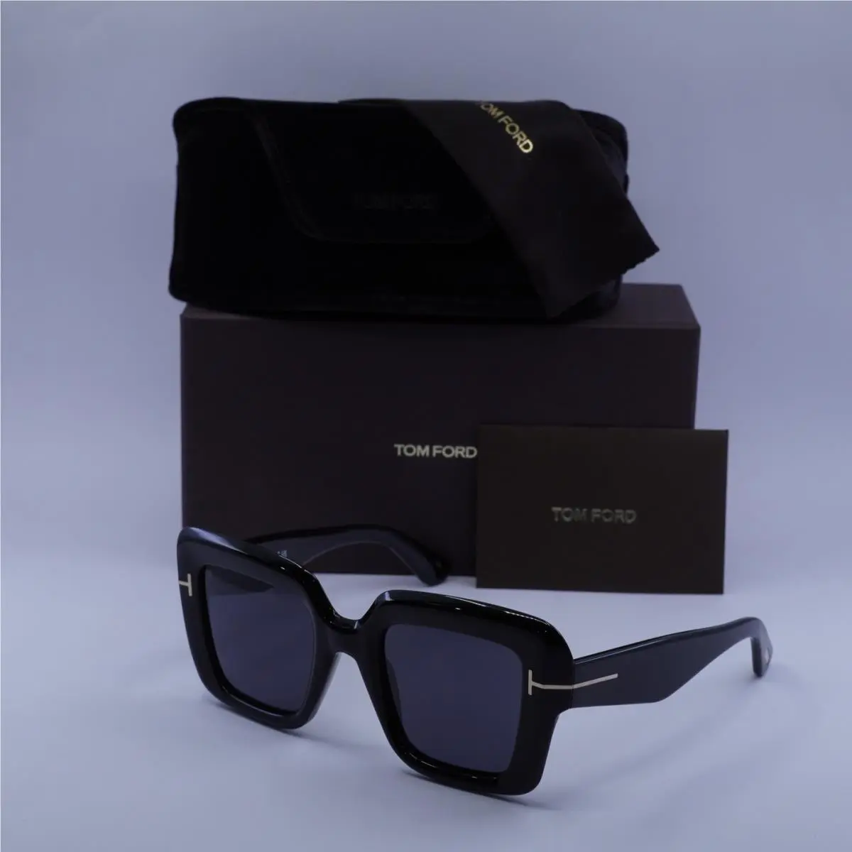 FT1157 01A Shiny Black/smoke 50-23-145 Sunglasses by Tom Ford
