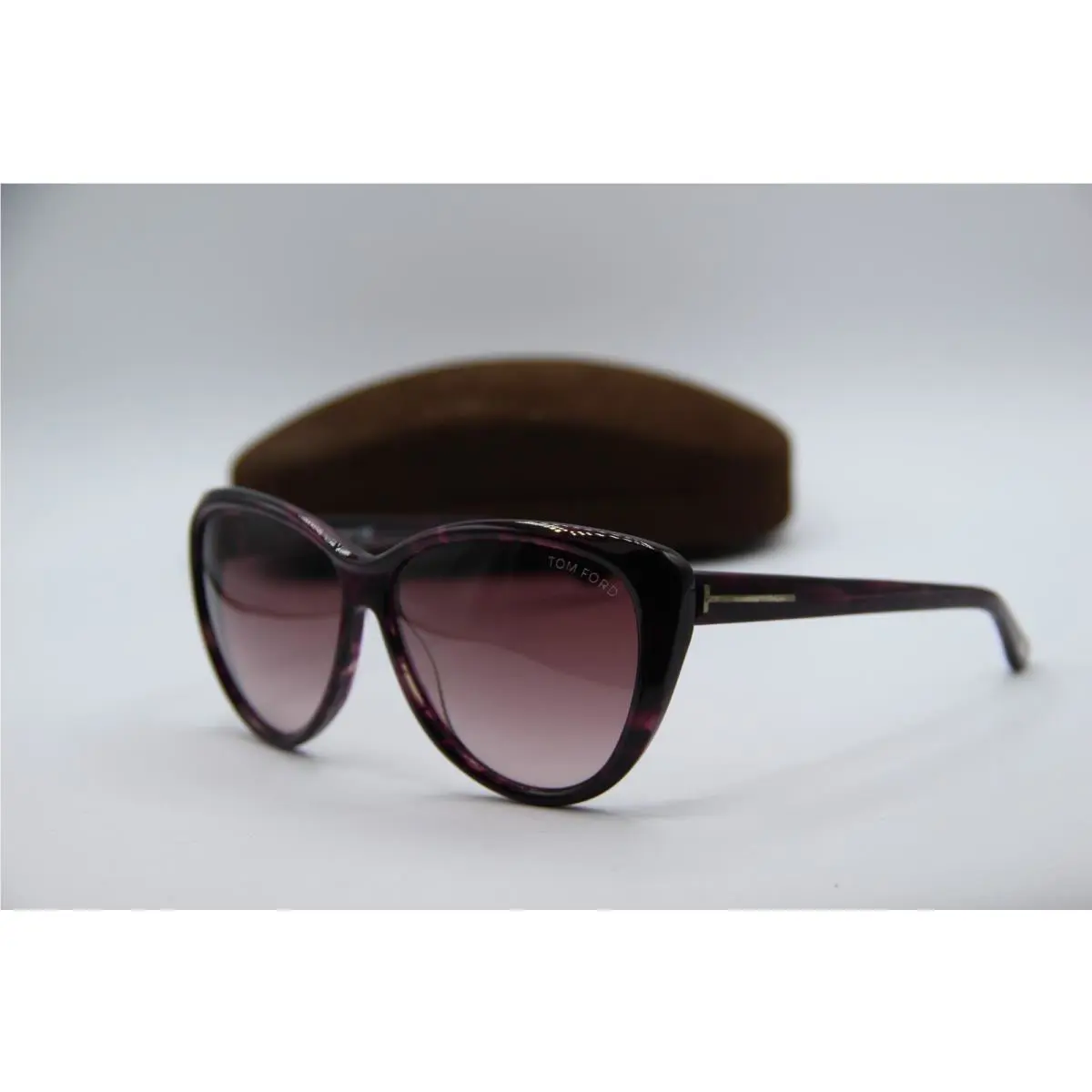 Tom Ford Malin TF 230 83T Purple Tort Gradient Sunglasses W/case 61-13
