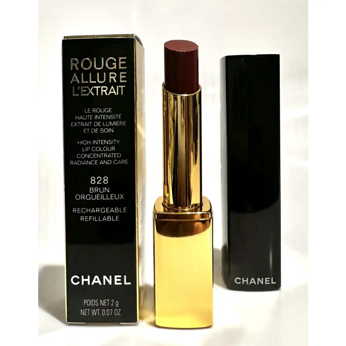 Chanel Rouge Allure L’extrait High Intensity Lip Colour 828 Brun Orgueillrux