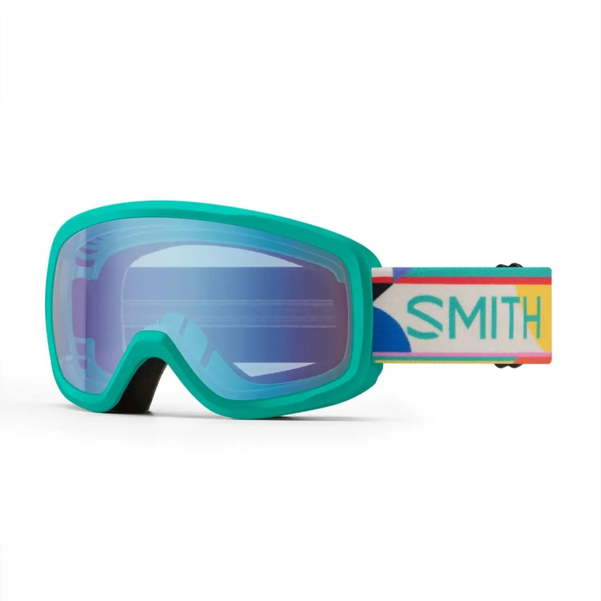Smith Snowday Kids Ski / Snow Goggles Jade Formations Blue Sensor Mirror Lens - Frame: Green