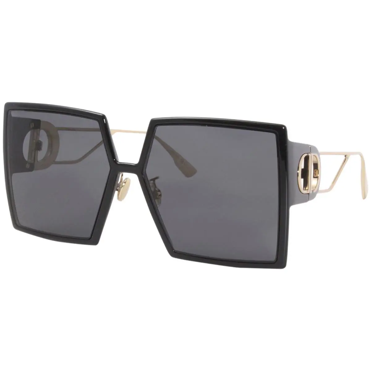 Christian  30Montaigne 807/2K Sunglasses Women`s Black-gold/grey Lenses 58mm by Dior