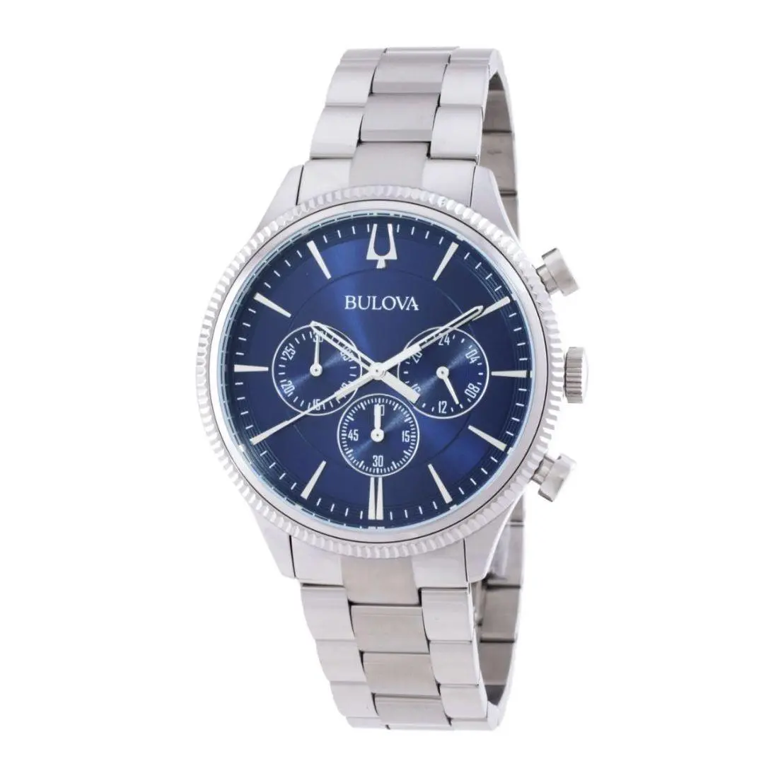 Bulova Classic Men`s Gemmed Stainless Steel Quartz Watch 96A324