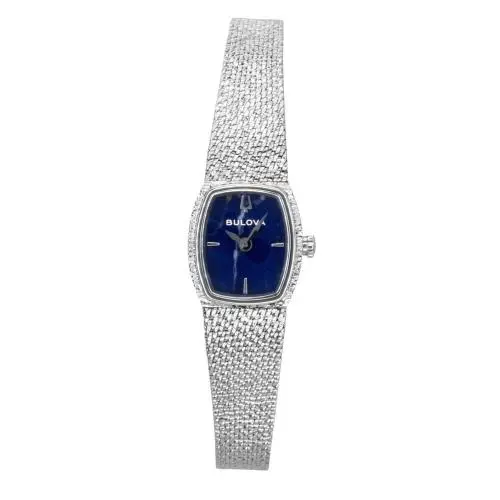 Bulova Goddess of Time Stainless Steel Blue Dial 96L343 Women`s Ladies Watch