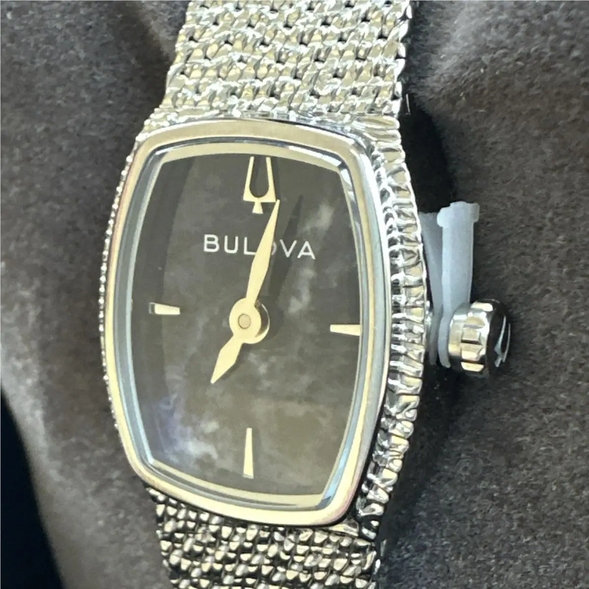 Bulova Women`s Goddess Of Time Silver Quartz Stainless Steel Watch 17MM 96L343
