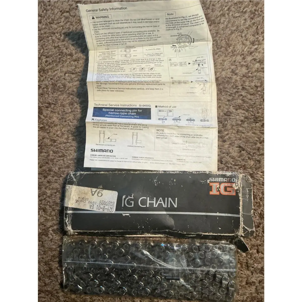 Vintage Nos Shimano IG Chain CN-IG90 116 Links Xtr Duraace - 08T11601-59