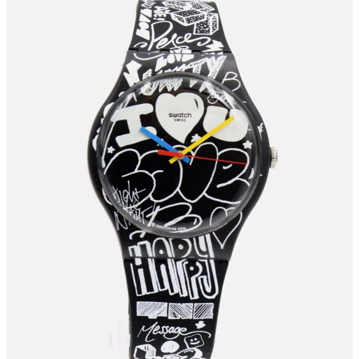Limited Edition Swatch Originals Love Wall Graffiti 41mm Watch SUOB125