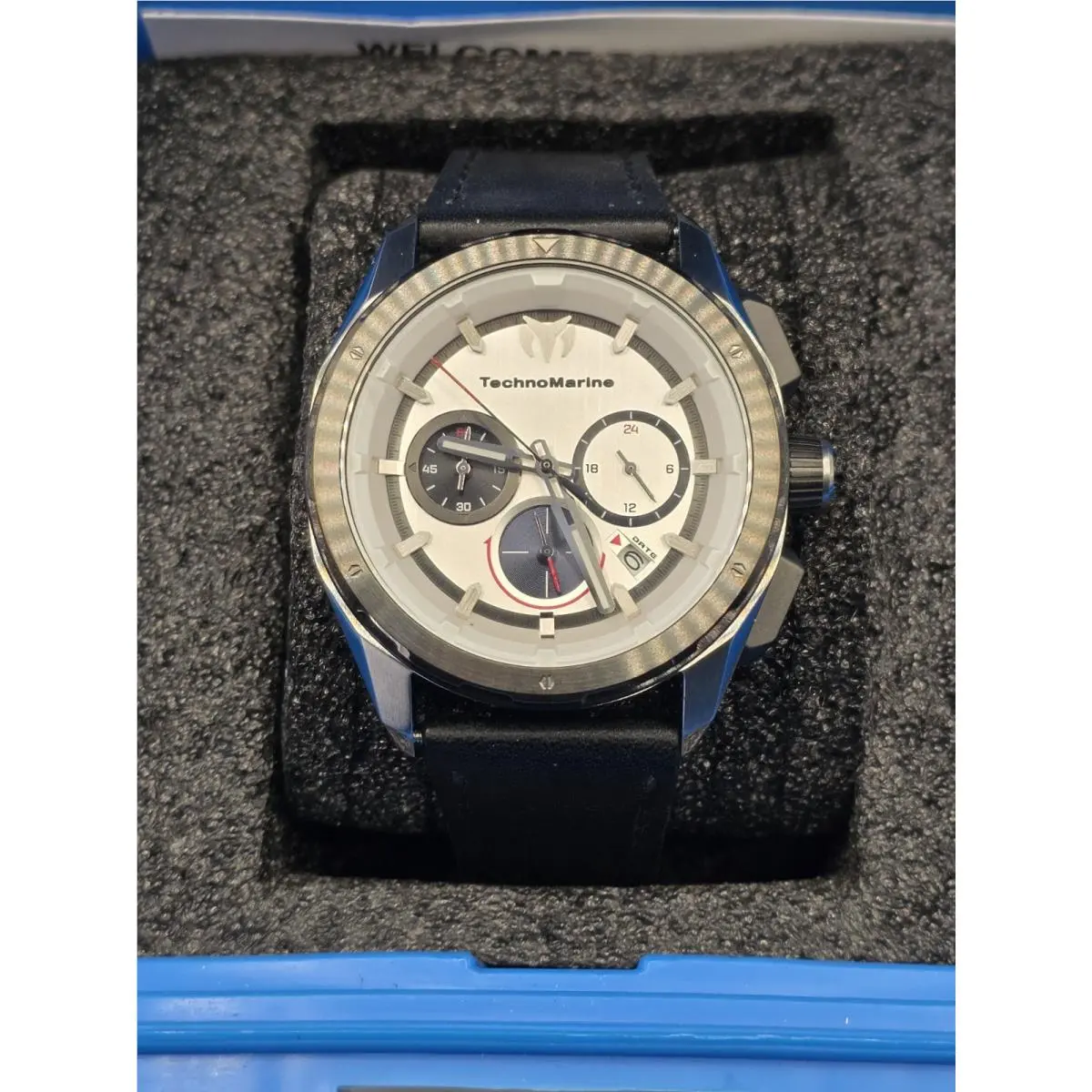 Technomarine Ocean Nomad Men`s Watch - 43mm Black- Waterproof Blue Case