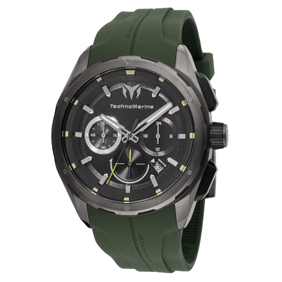 Technomarine Ocean Chronograph Gmt Quartz Green Dial Men`s Watch TM-318100
