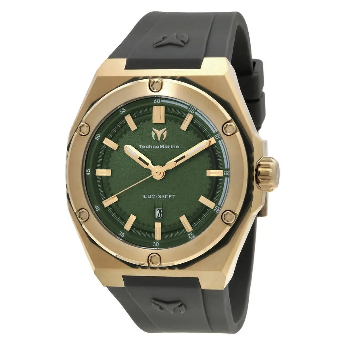 Technomarine Coral Quartz Olive Green Dial Men`s Watch TM-416092