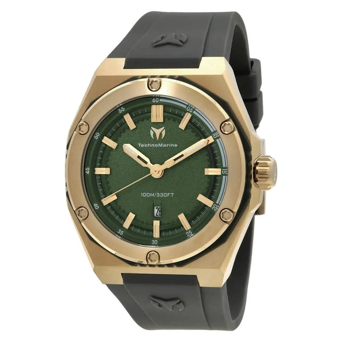 Technomarine Coral Quartz Olive Green Dial Men`s Watch TM-416092