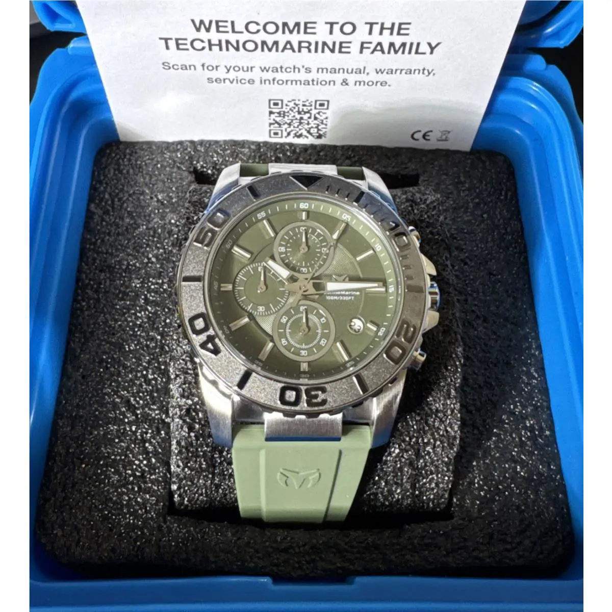 Technomarine Sea Grace Men`s Watch - 45mm Olive Green TM-725005