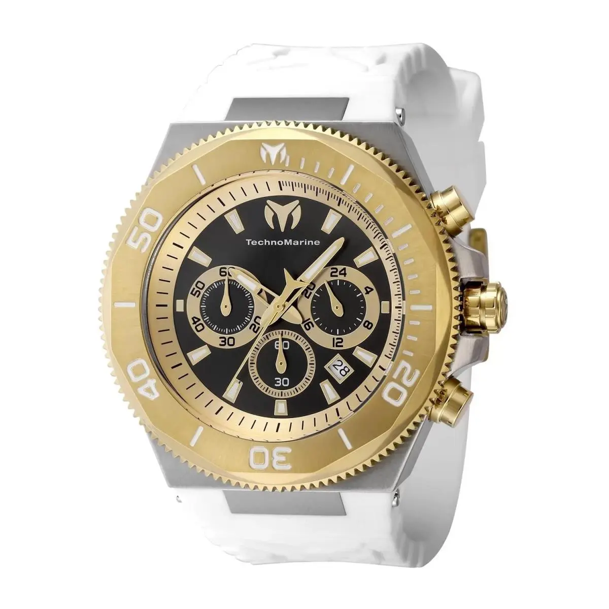 Technomarine TM-224019 Quartz Watch Black Dial Silicon 49mm Men