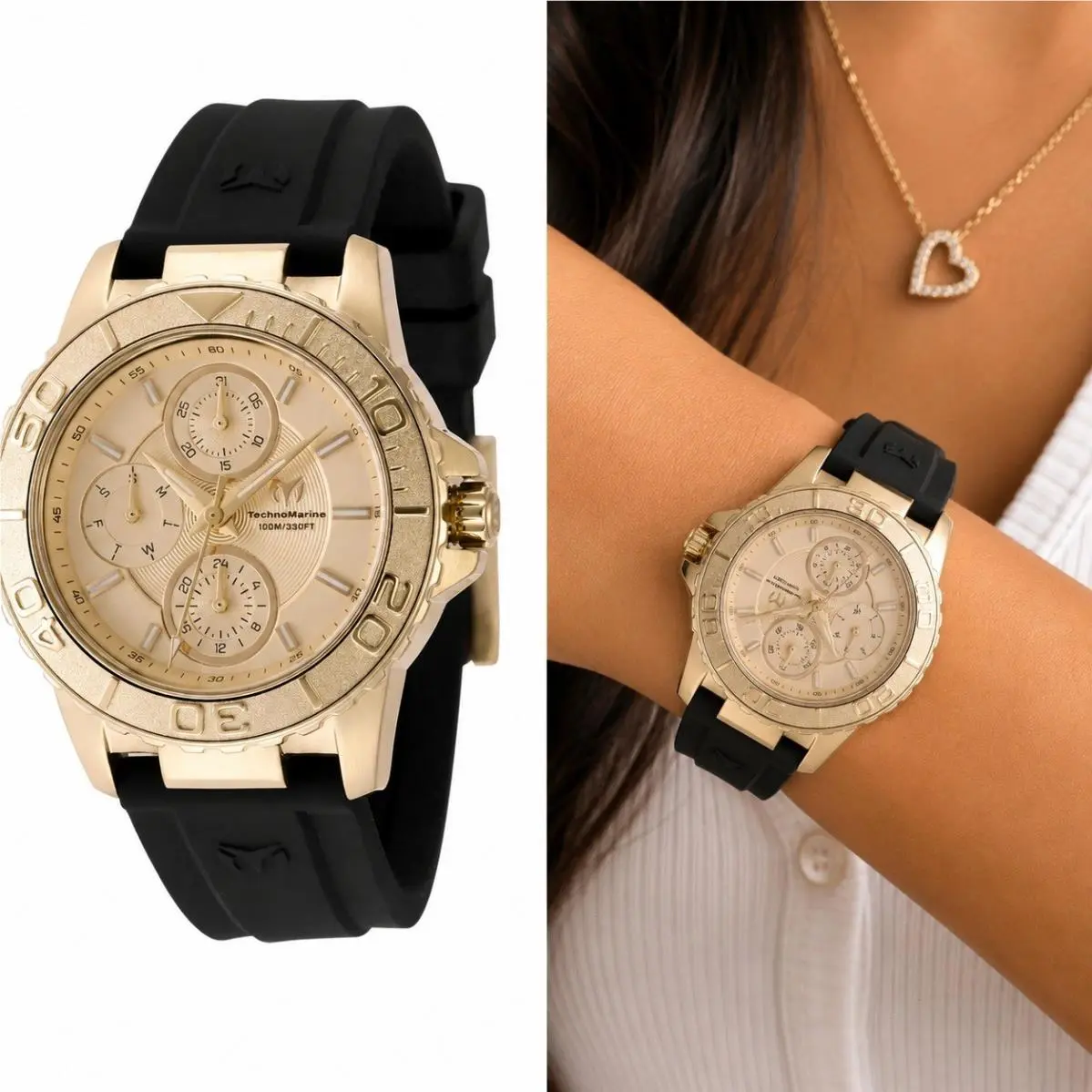 Technomarine Sea Grace Women`s Watch 36mm Black TM-725016 Box Included 466 by TechnoMarine