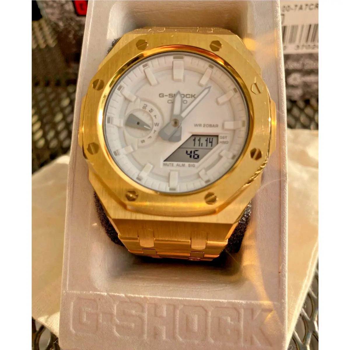 G-shock GA2100 Added Stainless Steel Bracelet Gold Silver Black White by Casio