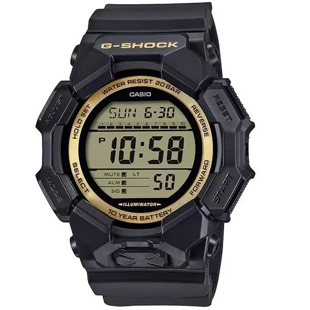 G-shock GD-010 Series Black Resin Watch GD010GB-1A9 by Casio