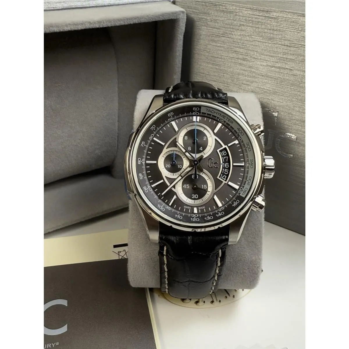 Guess Collection X81005G5S Men`s Black Chronograph Dial Quartz Analog Watch