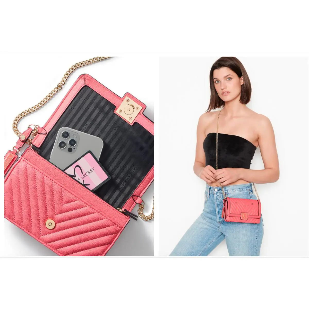 Victoria’s Secret The Victoria Mini Shoulder Bag Hot Peony