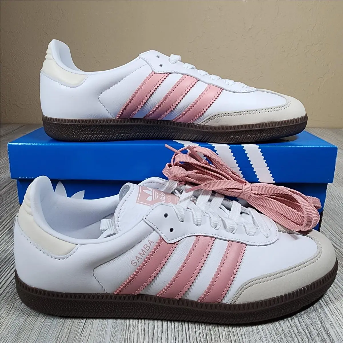 Adidas Originals Samba OG White/mauve Pink Womens Sizes 8.5-11 JI2677