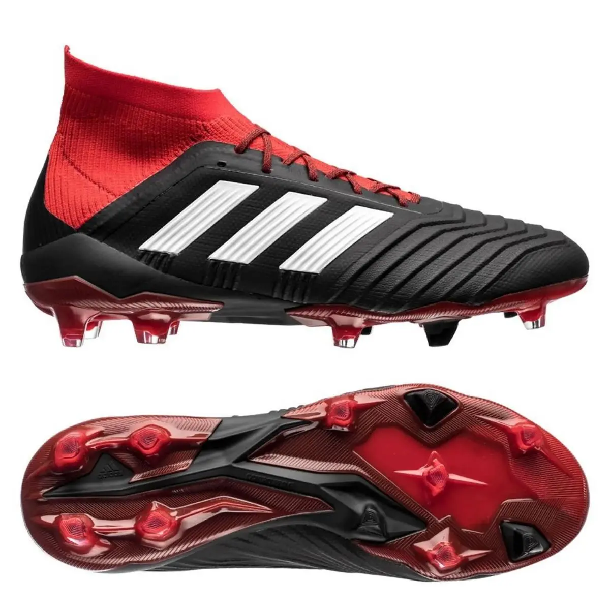 Adidas Predator 18.1 FG Black Red Rare Mens CLEATS-DB2039