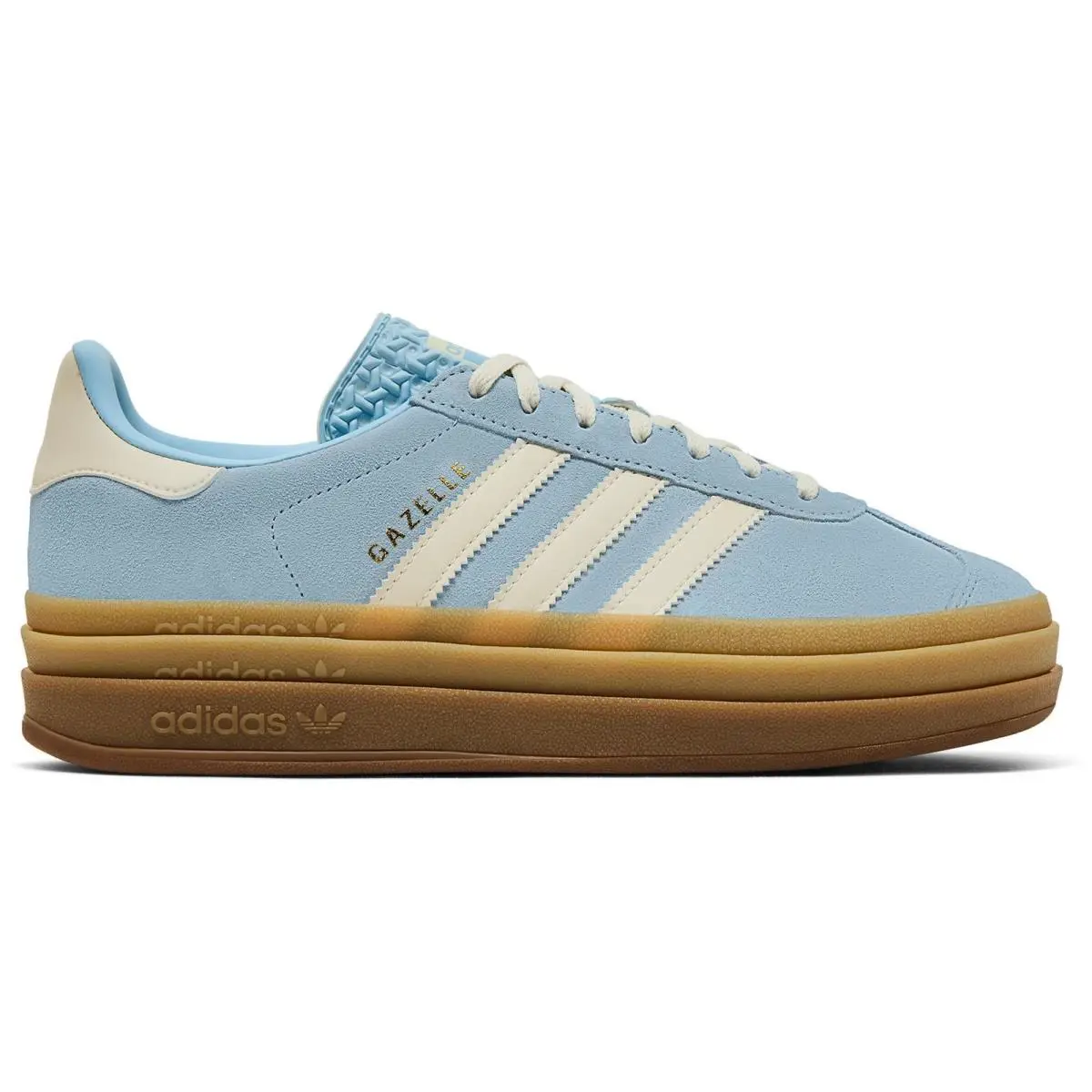 JQ7776 Womens Adidas Gazelle Bold W - Clesky/Crewht/Goldmt
