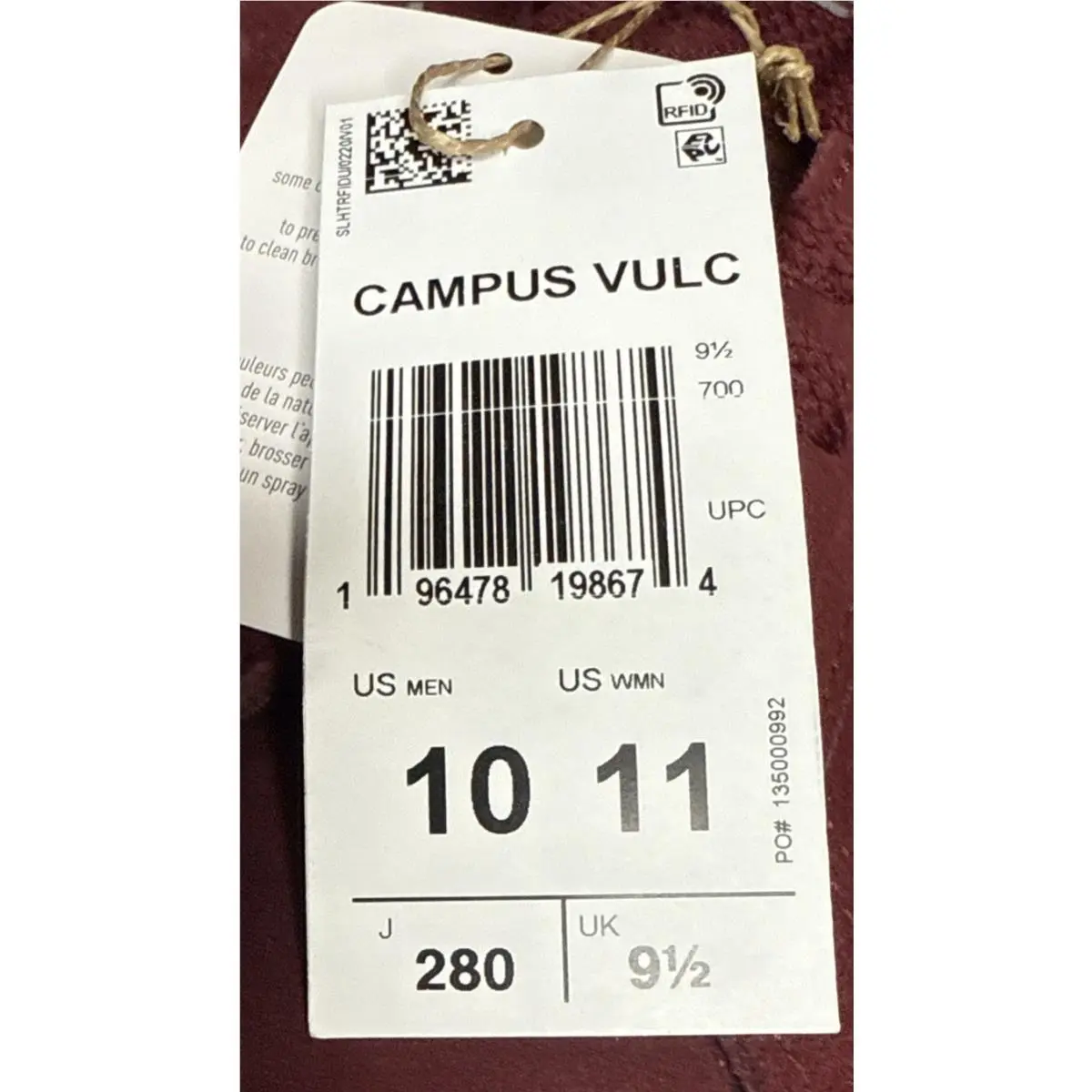 Adidas shoes - adidas Campus Vulc - Campus Vulc - Adidas Originals Campus Vulc - Burgundy 7
