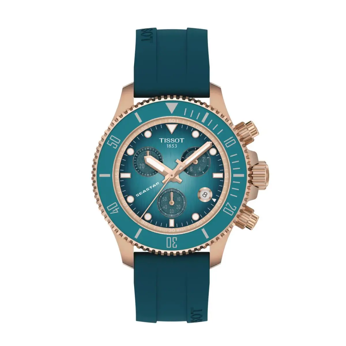 Tissot Seastar 1000 Quartz Chronograph 38mm Turquoise Dial Watch T1202173704100