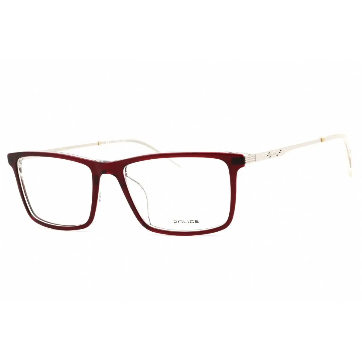 Police VPLD08-06RZ Eyeglasses 52mm - Frame: Semi Matte Red / Gunmetal