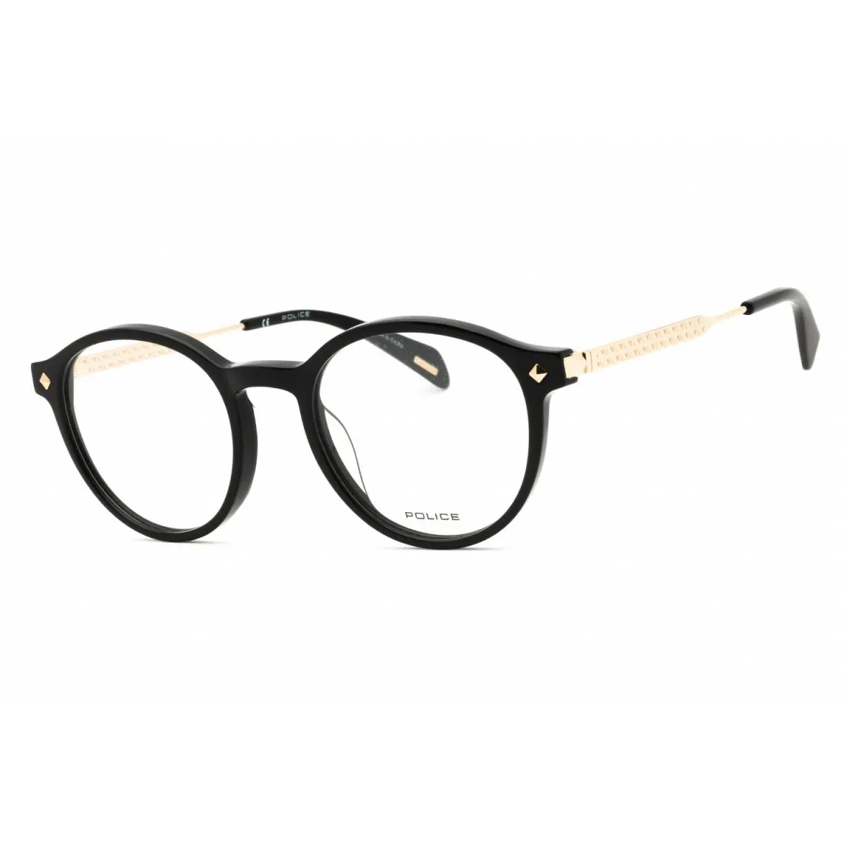 Police VPLG27 0700 Eyeglasses Black Frame 49mm