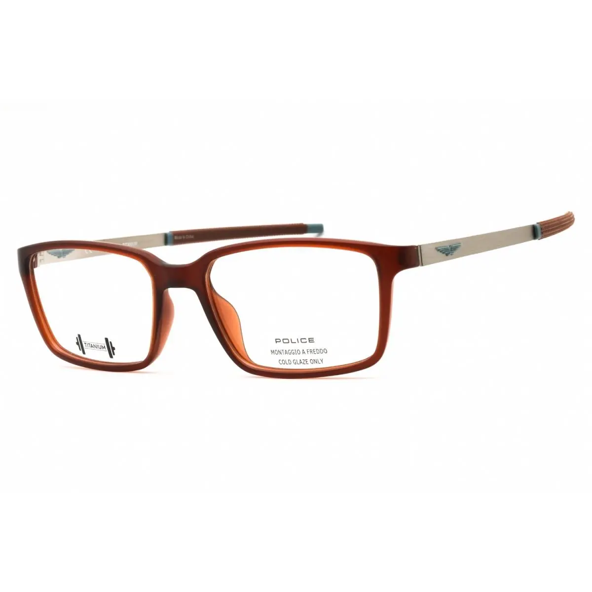 Police VPLF85M-0M08 Eyeglasses 54mm - Frame: Brown