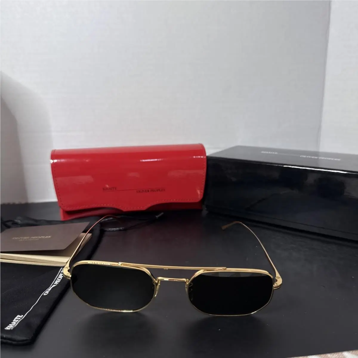 OV1351S Khaite 1989C 1351 Gold Green Vintage Sunglasses 52 19 145 by Oliver Peoples