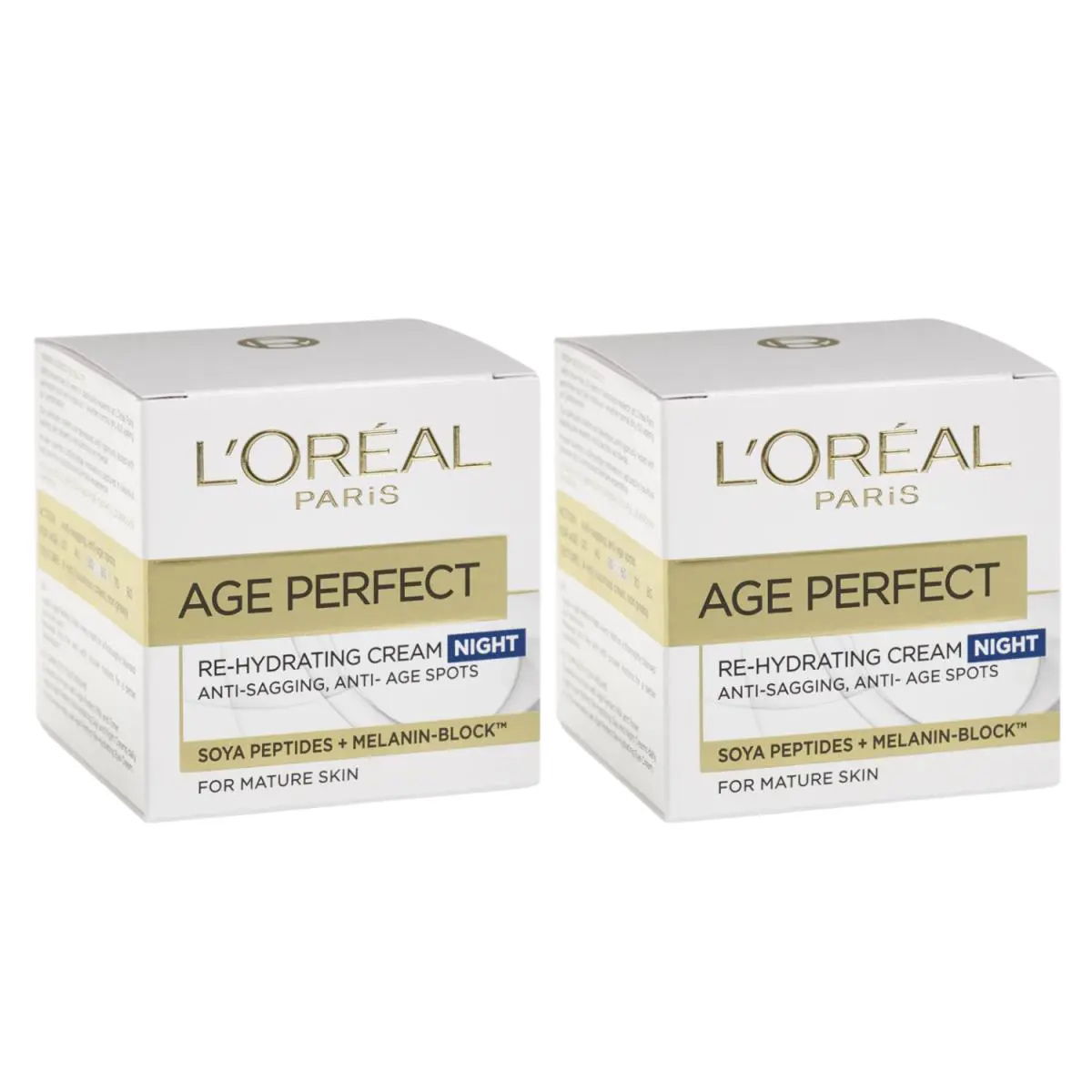 2pk L`oreal Paris Age Perfect Re-hydrating Night Cream 50ml Each