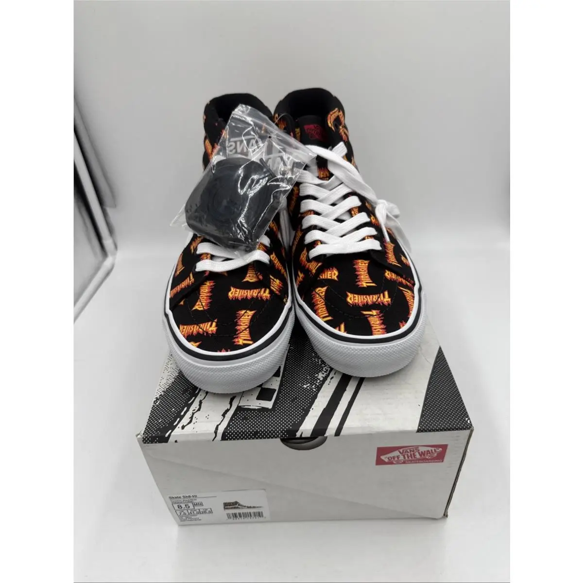 Size 8.5 - Vans Thrasher x Skate Sk8- High Allover Thrasher Logo