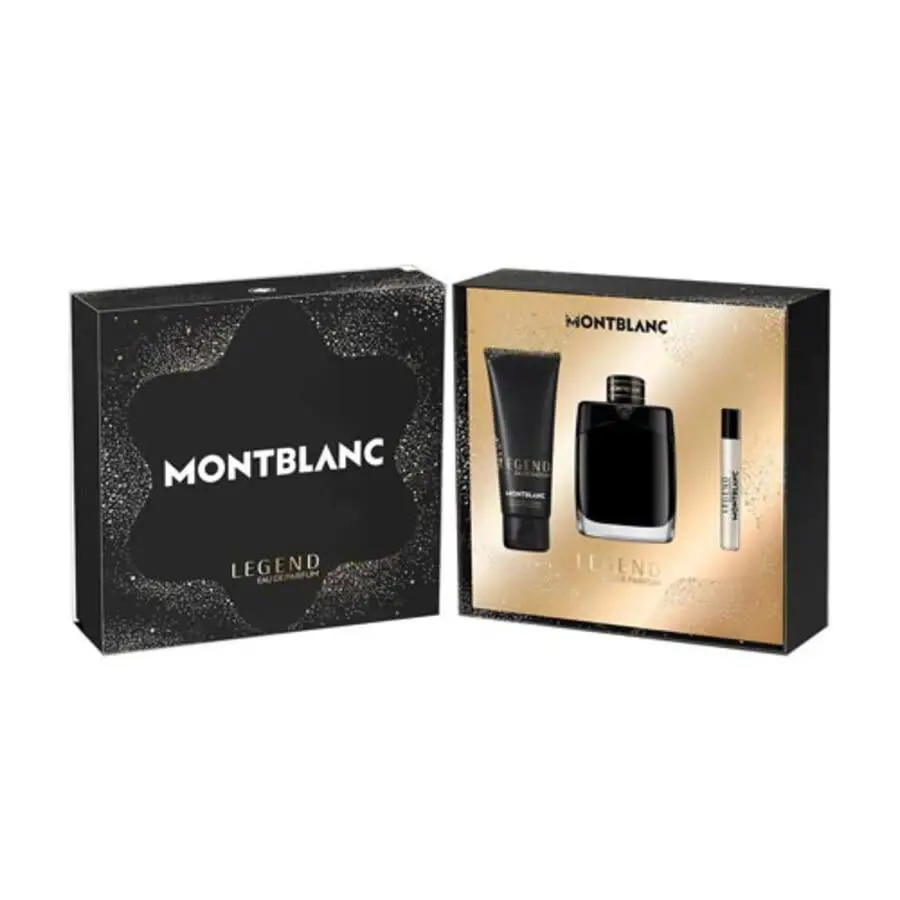 Montblanc Legend Set: Eau DE Parfum 3.4 Oz + Edp 7.5 ML + SG 3.4 Oz