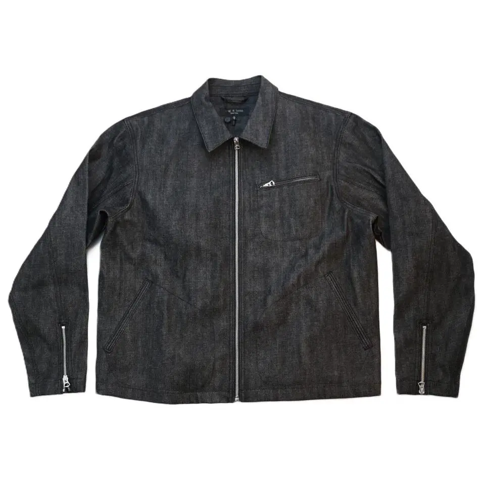 Rag Bone Alex Jacket Made in Usa of Japanese Selvedge Raw Denim Men`s Size M