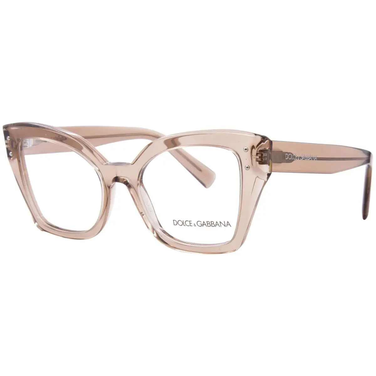 Dolce Gabbana DG3386 3432 Eyeglasses Women`s Transparent Camel Full Rim 53mm