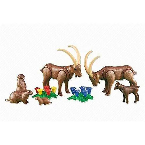 Playmobil 6318 Ibex and Marmots Gophers Mountain Goats Alpine Animals Add-on