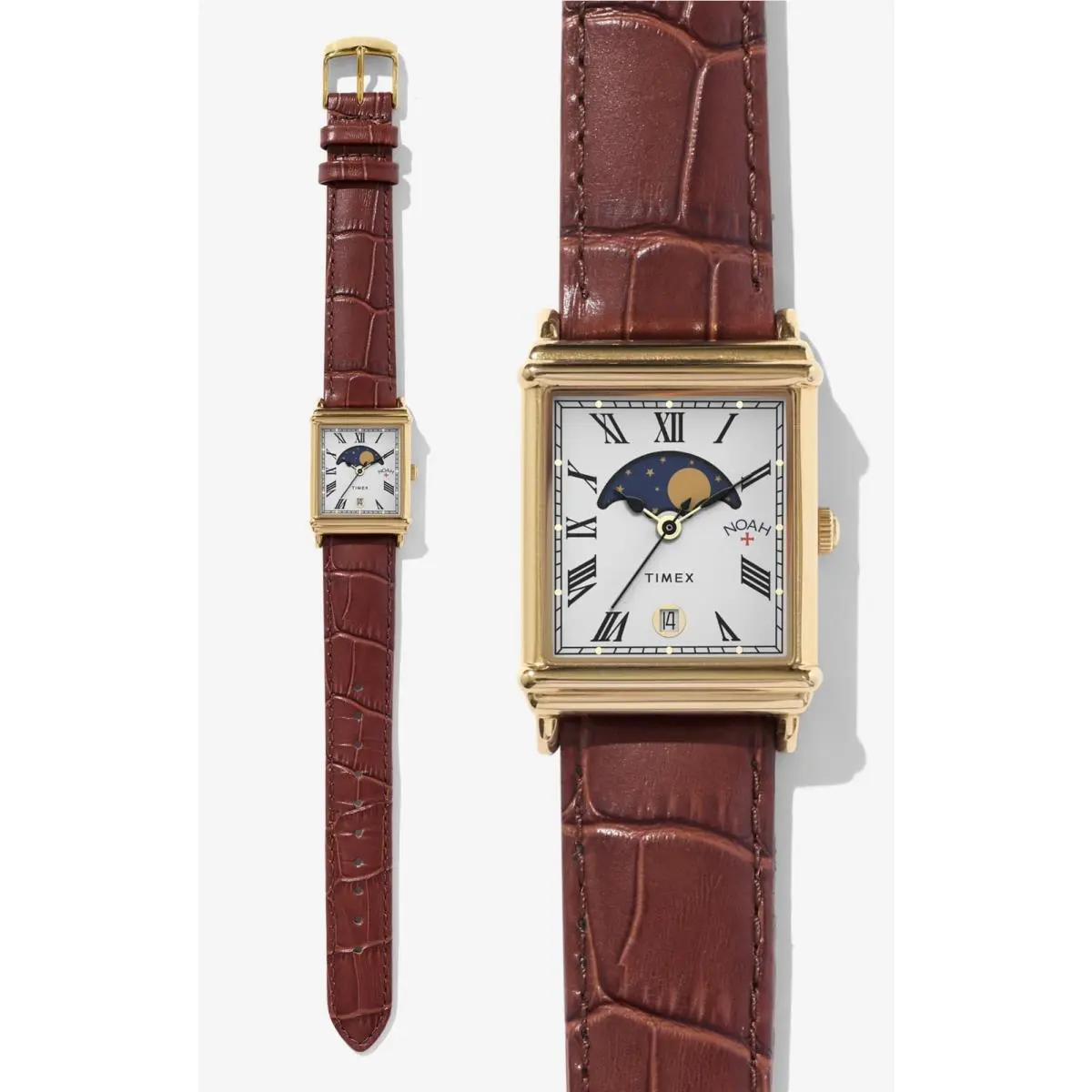 Noah x Timex Moon Phase Watch Tank Quartz Gold 2025 Brown/gold Multi