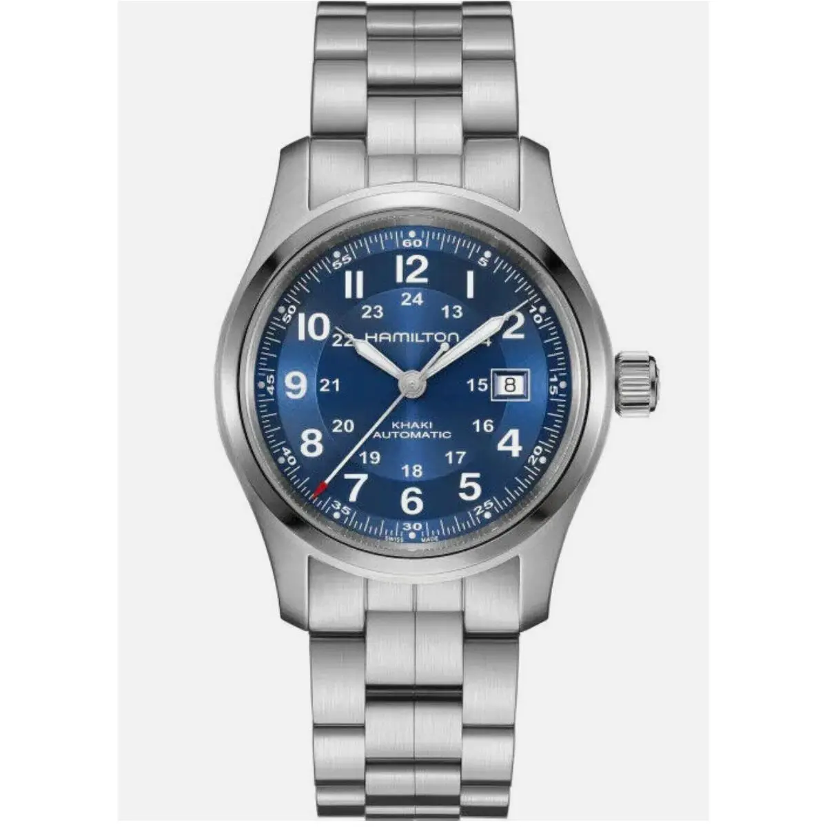 Hamilton Khaki Field Blue Dial Auto 38mm Stainless Steel Men`s Watch H70455140
