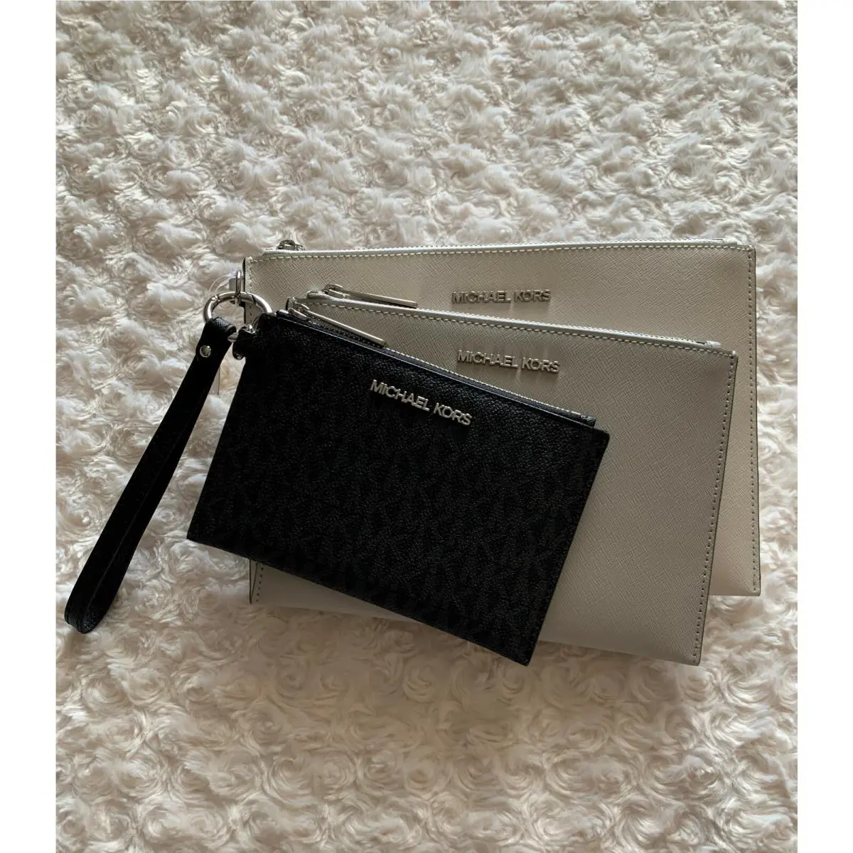 Jet Set Travel Wristlet Trio Black Multi by Michael Kors