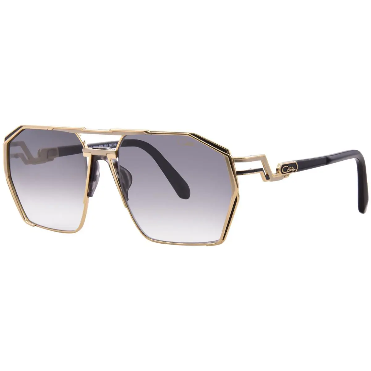 Cazal 9506 001 Sunglasses Black/gold/grey Gradient Lenses 56mm