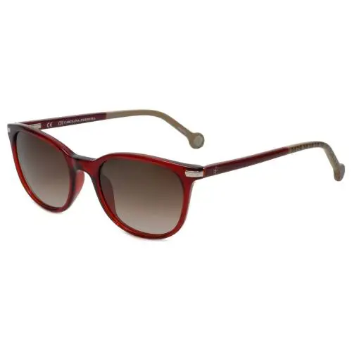Carolina Herrera Designer Sunglasses SHE650-06DC in Shiny Red Plasticmm